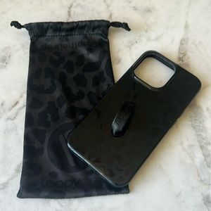 Black Leopard Loop Case (iphone 13 pro)